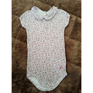 プチバトー(PETIT BATEAU)の★mayu様専用★プチバトー　襟着き半袖ロンパース　12m/74cm(肌着/下着)