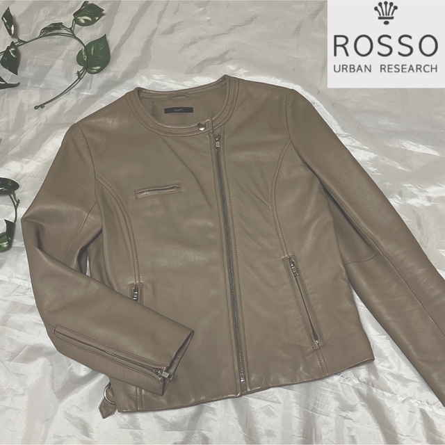 ⭐️URBAN RESEARCH ROSSO⭐️羊革レザージャケット ノーカラー