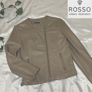 ⭐️URBAN RESEARCH ROSSO⭐️羊革レザージャケット ノーカラー-