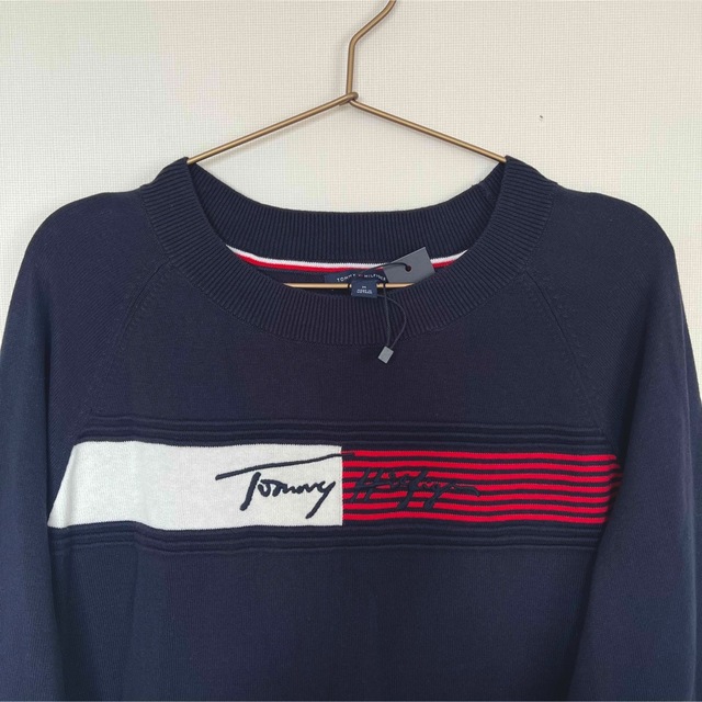 TOMMY HILFIGER(トミーヒルフィガー)のトミーヒルフィガー　ワンピース　ニットワンピース　ロゴ レディースのワンピース(ひざ丈ワンピース)の商品写真