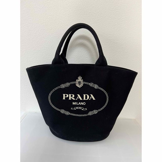 PRADA プラダ トートバッグ 2way ショルダーバッグ ブラック バケツ型