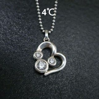 フルオーダー 4℃ ヨンドシー 2012 ダイヤ ルビー ハート ネックレス