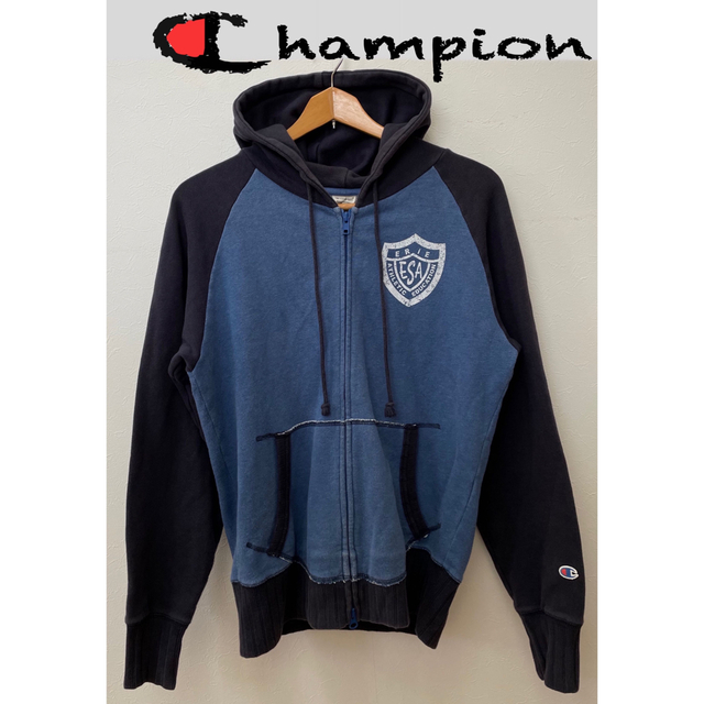 Champion(チャンピオン)のChampionチャンピオン　ダブルジップ　パーカー　バイカラー　M メンズのトップス(パーカー)の商品写真