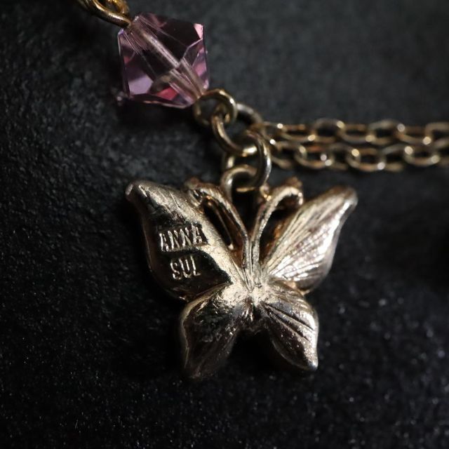 ANNA SUI(アナスイ)の【匿名配送】ANNA SUI アナスイ ブレスレット ゴールド 蝶 ピンク レディースのアクセサリー(ブレスレット/バングル)の商品写真