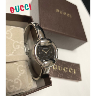 グッチ(Gucci)の【GUCCI】腕時計　1400L  シルバー x ブラック　GGロゴ(腕時計)