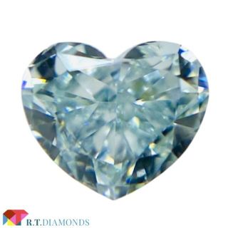 FANCY INTENSE GREEN BLUE 0.240ct HS(その他)