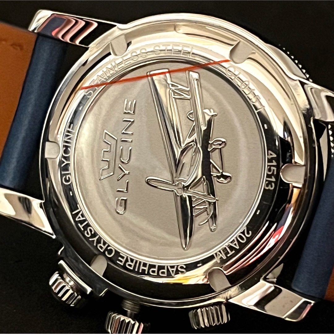 GLYCINE - 【激レア!!】Glycine/グリシン/メンズ腕時計/新品/ブルー色