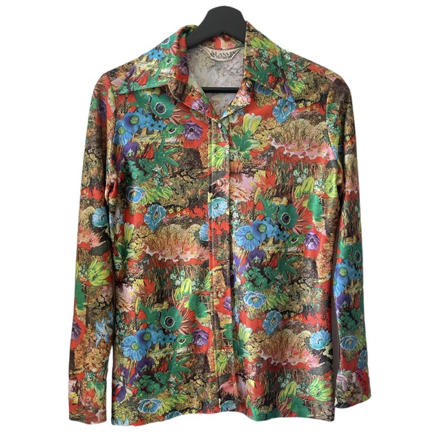 LANVIN(ランバン)の【美品】1970's LANVIN flower print blouse レディースのトップス(シャツ/ブラウス(長袖/七分))の商品写真