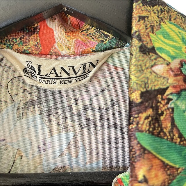 LANVIN(ランバン)の【美品】1970's LANVIN flower print blouse レディースのトップス(シャツ/ブラウス(長袖/七分))の商品写真