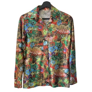 ランバン(LANVIN)の【美品】1970's LANVIN flower print blouse(シャツ/ブラウス(長袖/七分))