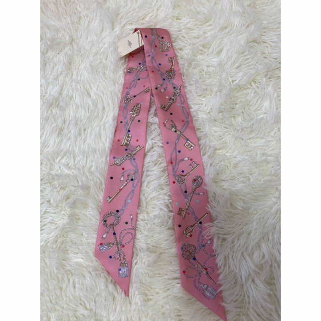 新品☆エルメス ツイリー レクレアポア 鍵 ピンク