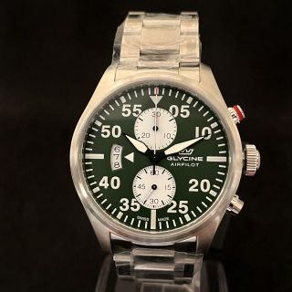GLYCINE - 【激レア!!】Glycine/グリシン/メンズ腕時計/新品/グリーン