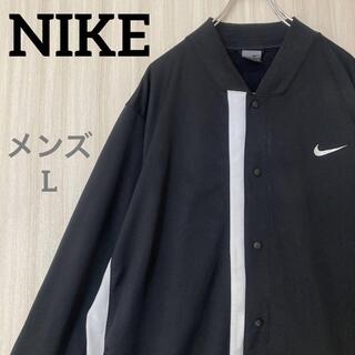 ナイキ(NIKE)のNIKE　ナイキ　ボタン留め　トラックジャケット　バスケジャージ　黒バイカラーL(ジャージ)