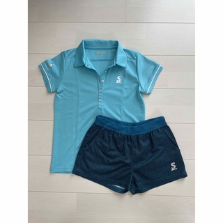 スリクソン(Srixon)のスリクソン テニス ゲーム ウェア セット M ポロシャツ 半袖 ショートパンツ(ウェア)