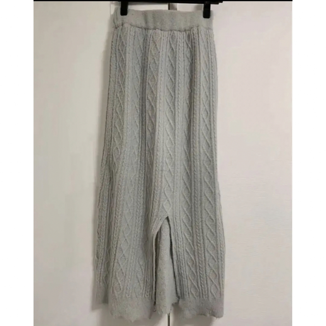 w closet(ダブルクローゼット)のケーブルスカート レディースのスカート(ロングスカート)の商品写真