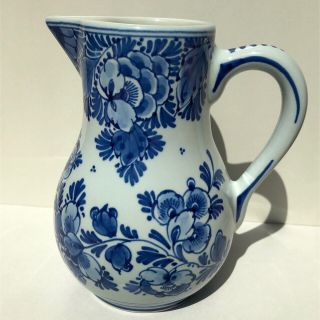 ●ロイヤルデルフト●手書き水差し●美品●(食器)