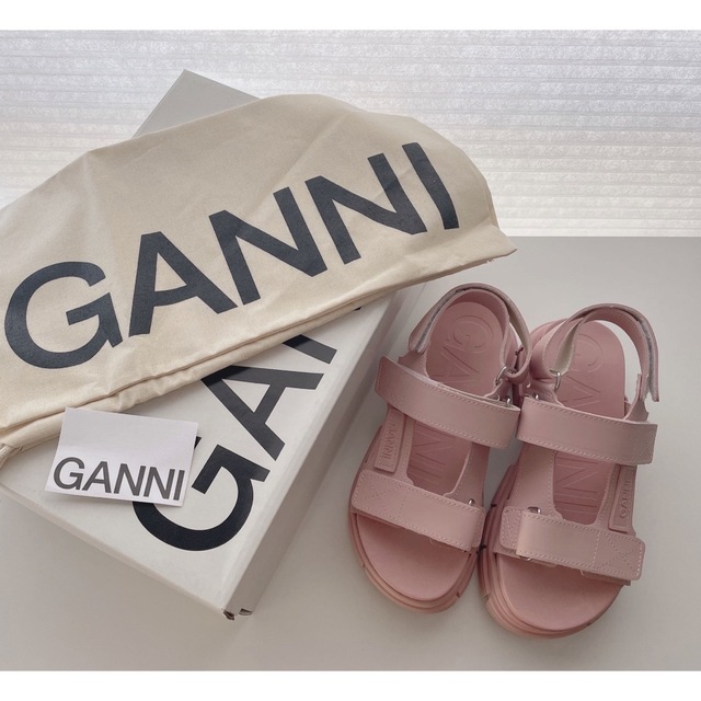 税込?送料無料】 GANNI 【新品】GANNI サボサンダル ピンク 24cm