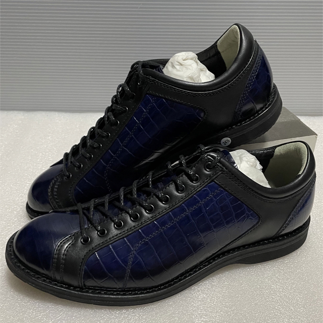 REGAL 66CR-BJ ネイビー×型押し 本革レザースニーカー REGAL 66CR-BJ ネイビー×型押し 本革レザースニーカー