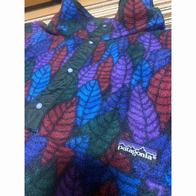 希少/極美品/USA製/92年製/patagonia/スナップT/リーフ柄/XL