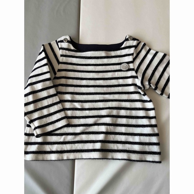 PETIT BATEAU(プチバトー)のプチバトー　ボーダー　ロンT キッズ/ベビー/マタニティのキッズ服女の子用(90cm~)(Tシャツ/カットソー)の商品写真