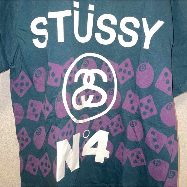 STUSSY(ステューシー)のStussy ステューシー Tシャツ ロゴ　ビリヤード　サイコロ M 深緑 半袖 メンズのトップス(Tシャツ/カットソー(半袖/袖なし))の商品写真