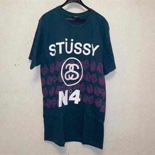 ステューシー(STUSSY)のStussy ステューシー Tシャツ ロゴ　ビリヤード　サイコロ M 深緑 半袖(Tシャツ/カットソー(半袖/袖なし))