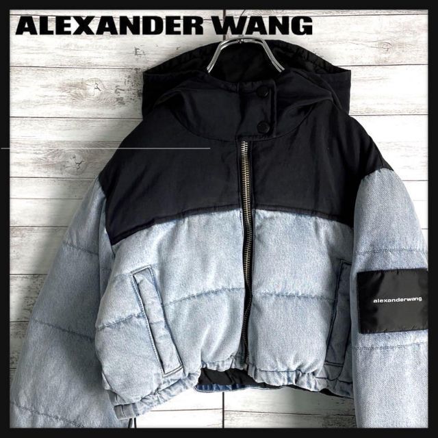 Alexander Wang - 7835 【即完売モデル】アレキサンダーワン☆ワッペン付きデニムダウンジャケット