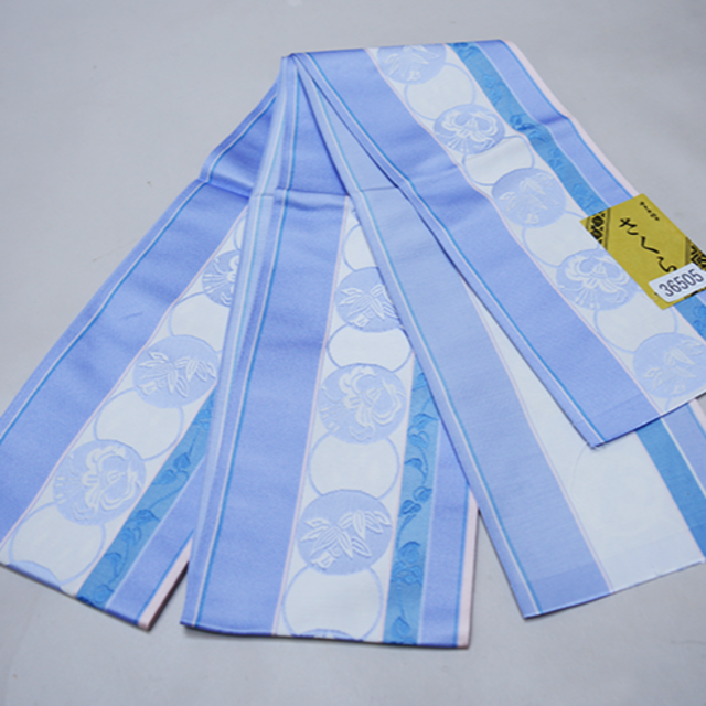 半幅帯 正絹 博多織 小袋帯 日本製 絹100% さくら NO36505