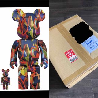 ベアブリック(BE@RBRICK)の未開封 MEDICOM TOY BE@RBRICK KAWS 100% 400%(その他)