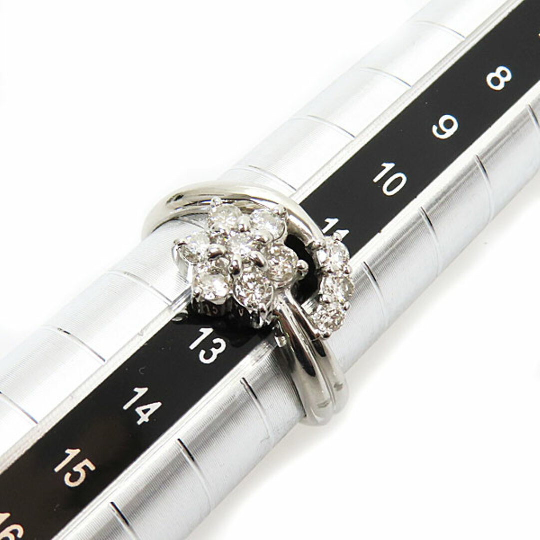Pt900プラチナ リング・指輪 ダイヤモンド0.50ct 12号 4.2g フラワー