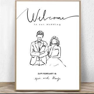 ウェルカムボード　結婚式　似顔絵(ウェルカムボード)