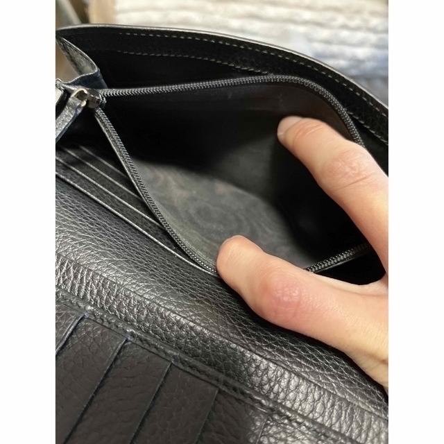 Gucci(グッチ)のGUCCI　黒　財布　メタルGG　長財布プチマーモント　ユニセックス メンズのファッション小物(長財布)の商品写真