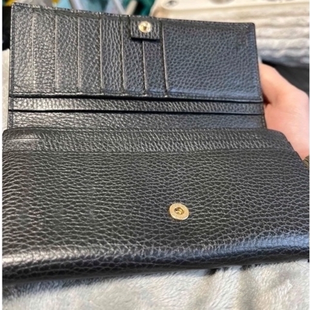 Gucci(グッチ)のGUCCI　黒　財布　メタルGG　長財布プチマーモント　ユニセックス メンズのファッション小物(長財布)の商品写真