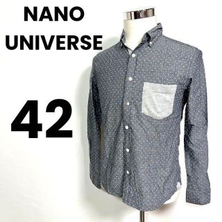 ナノユニバース(nano・universe)のNANO・UNIVERSE ナノユニバース　メンズ　シャツ　古着　42サイズ(シャツ)