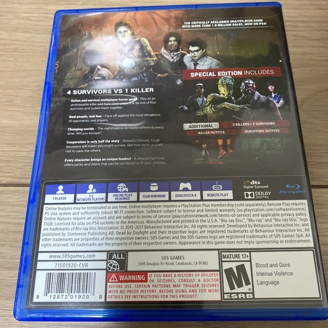 デッドバイデイライト　PS4  北米版 エンタメ/ホビーのゲームソフト/ゲーム機本体(家庭用ゲームソフト)の商品写真