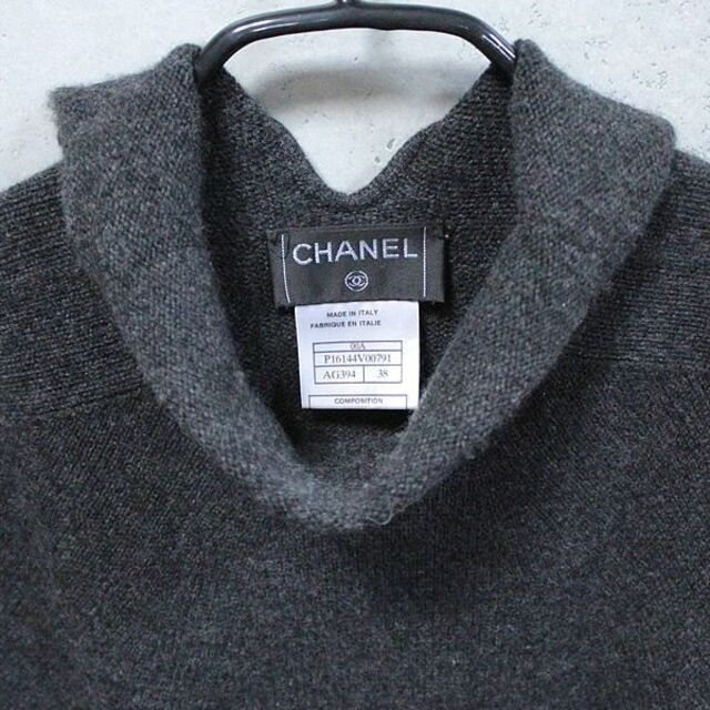 美品 シャネル ニット 半袖 ワンピース カシミヤ100%【60299