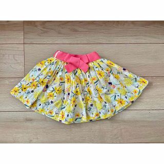 プチバトー(PETIT BATEAU)のプチバトー  プリントスカート　花柄　イエローフラワー　4ans 104cm (スカート)