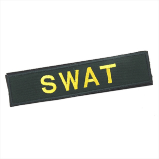 ワッペン ベルクロ SWAT グリーン 緑 13マジックテープ ミリタリー(カスタムパーツ)