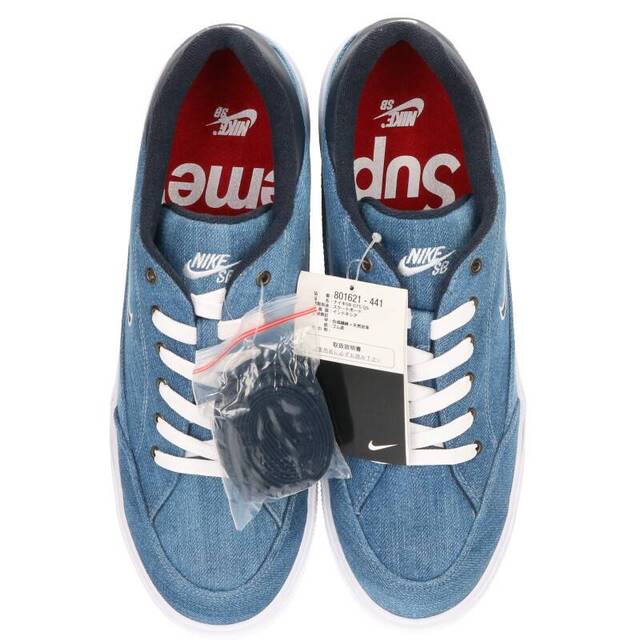 ナイキ ×シュプリーム SUPREME  SB GTS QS DENIM 801621-441 GTSデニムスニーカー メンズ 28cm