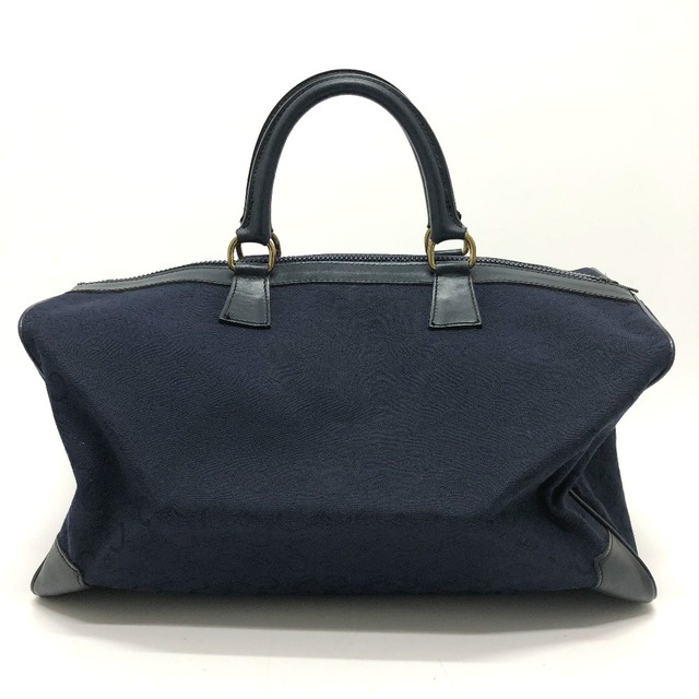 celine(セリーヌ)のセリーヌ CELINE 馬車 ヴィンテージ Cマカダム ハンドバッグ ボストンバッグ キャンバス/レザー ネイビー レディースのバッグ(ボストンバッグ)の商品写真