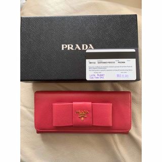 プラダ(PRADA)のPRADA サフィアーノ 財布 リボン(財布)