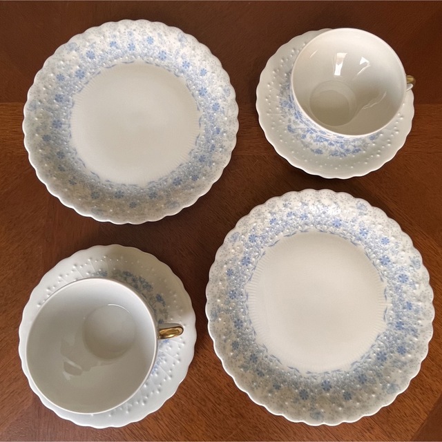 【未使用美品】リモージュ(ジョルジュ・ボワイエ)★リビエラブルー★トリオ ペア