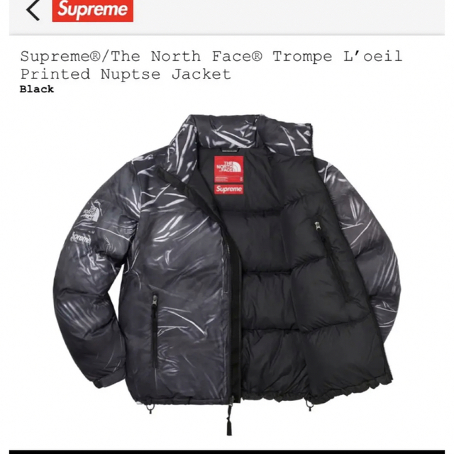 supreme north face leather nuptse s サイズ