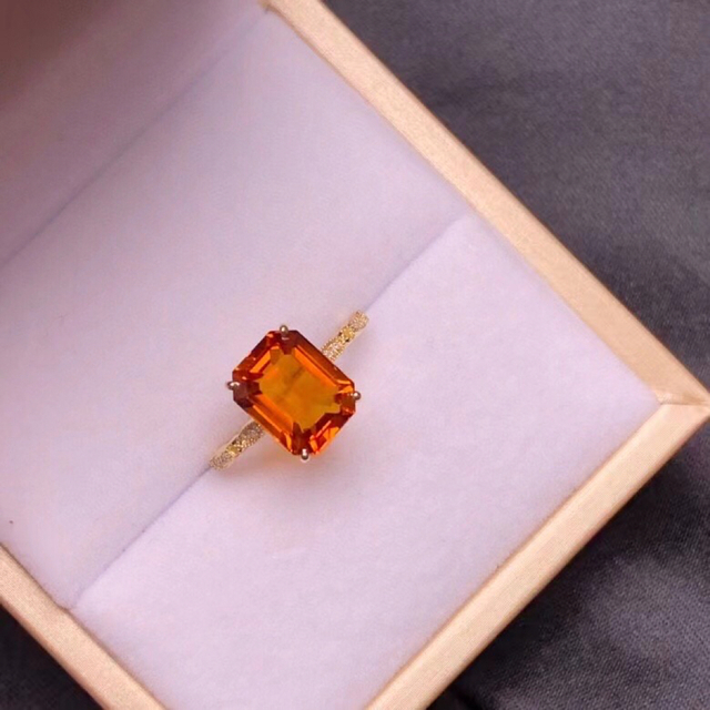 ⭐︎【天然】シトリン リング k18 9.7x7.8x6.7mm 最新作売れ筋が満載