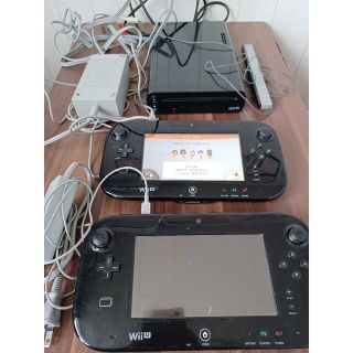 ウィーユー(Wii U)のWiiU本体32G本体 WiiU Pad 黒色 その他の付属品まとめ売り 任天堂(家庭用ゲーム機本体)