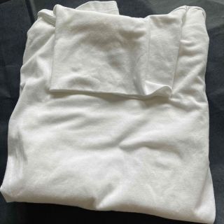 UNIQLO ジャージータートルネックT（長袖）白　M(Tシャツ(長袖/七分))