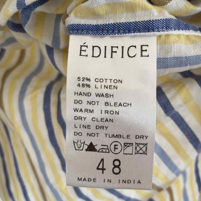 EDIFICE(エディフィス)の【セール】EDIFICE ストライプシャツ 長袖 コットン リネン メンズのトップス(シャツ)の商品写真