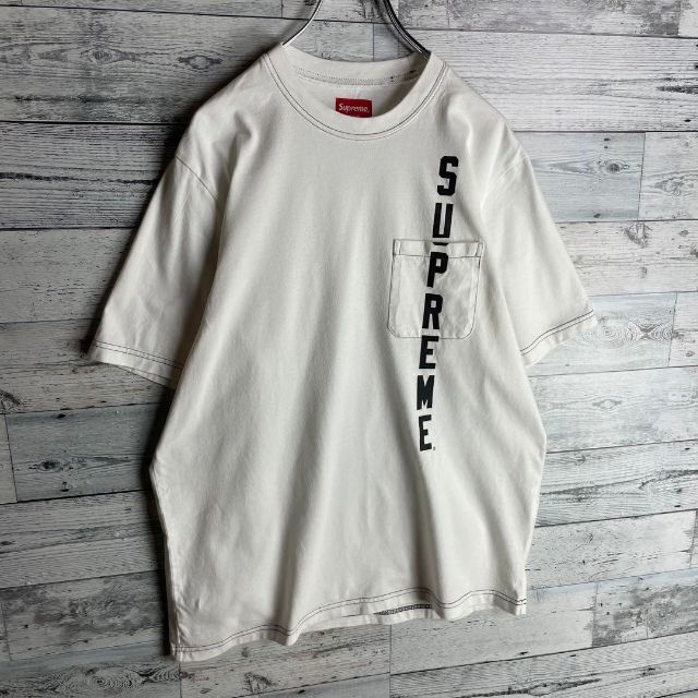 【人気デザイン】シュプリーム☆ ラインビッグロゴ入り半袖Tシャツ 超人気カラー 2