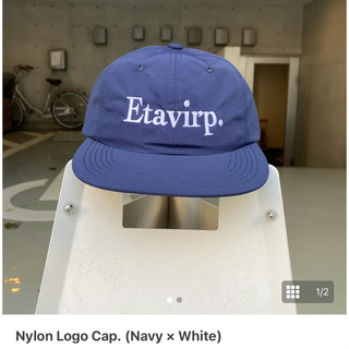 1LDK SELECT - etavirp Nylon Logo Cap. (Navy × White)