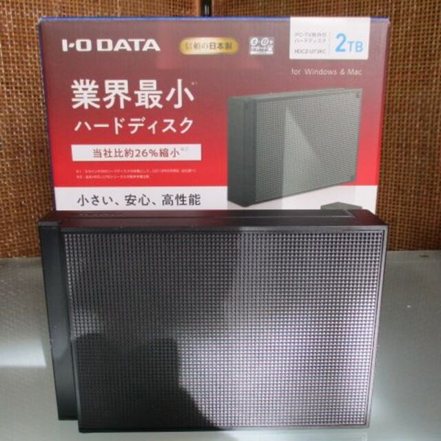 IODATA(アイオーデータ)のアイオーデータ外付けハードディスクHDCZ-UTシリーズ 2TB スマホ/家電/カメラのテレビ/映像機器(その他)の商品写真